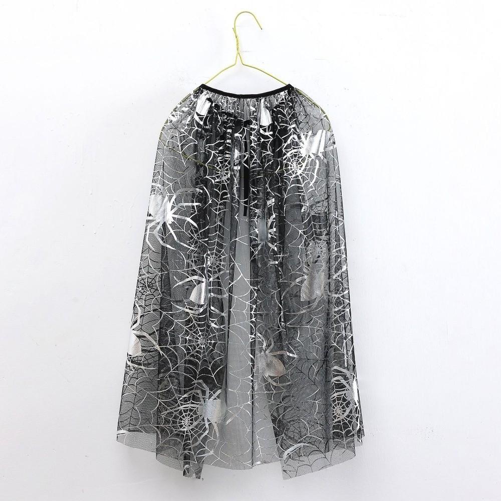 Bat Kids Mesh Cloak Spider Web Cosplay Bridal Costume Retro Halloween Tulle Cape Children