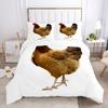 Комплект пододеяльников с изображением курицы, классный рисунок животного, комплект постельного белья с забавным рисунком курицы, чехол из микрофибры с изображением дикой природы