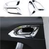 ABS Chrome Front /Back Door Handle Bowl Cover Inner Door Bowl Trim For Peugeot 208 2015 -