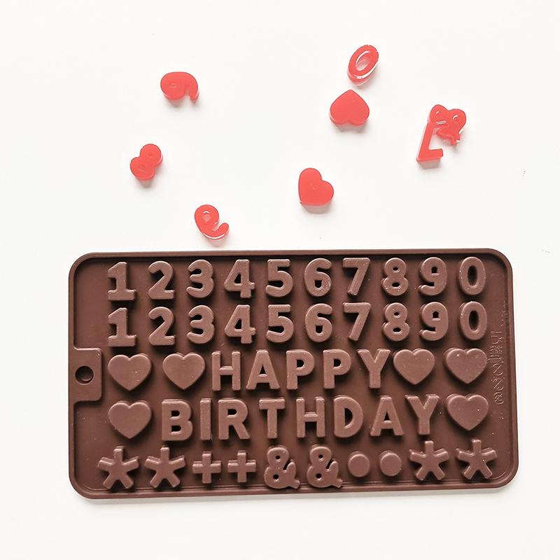 Силиконовая форма для шоколада с буквами и цифрами, алфавит, печенье, конфеты, форма для выпечки, противень, инструмент для украшения торта, кухонные принадлежности
