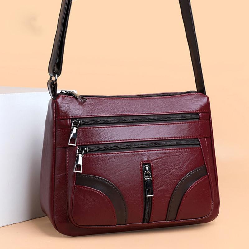 Yogodlns Винтажная сумка через плечо для женщин, многофункциональная сумка через плечо из искусственной кожи, маленькая квадратная сумка для мамы