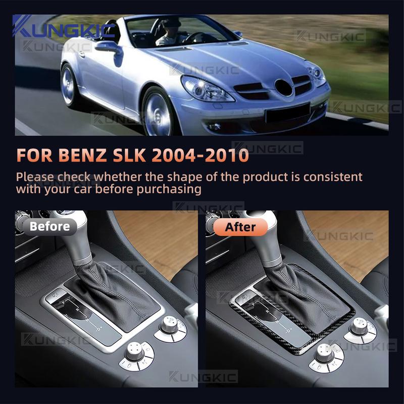 Твердый Сухой Углепластик Для Mercedes Benz SLK R171 2004 2005 2006 2007 2008 2009 2010 Автоматическая Крышка Панели Переключения Центрального Управления