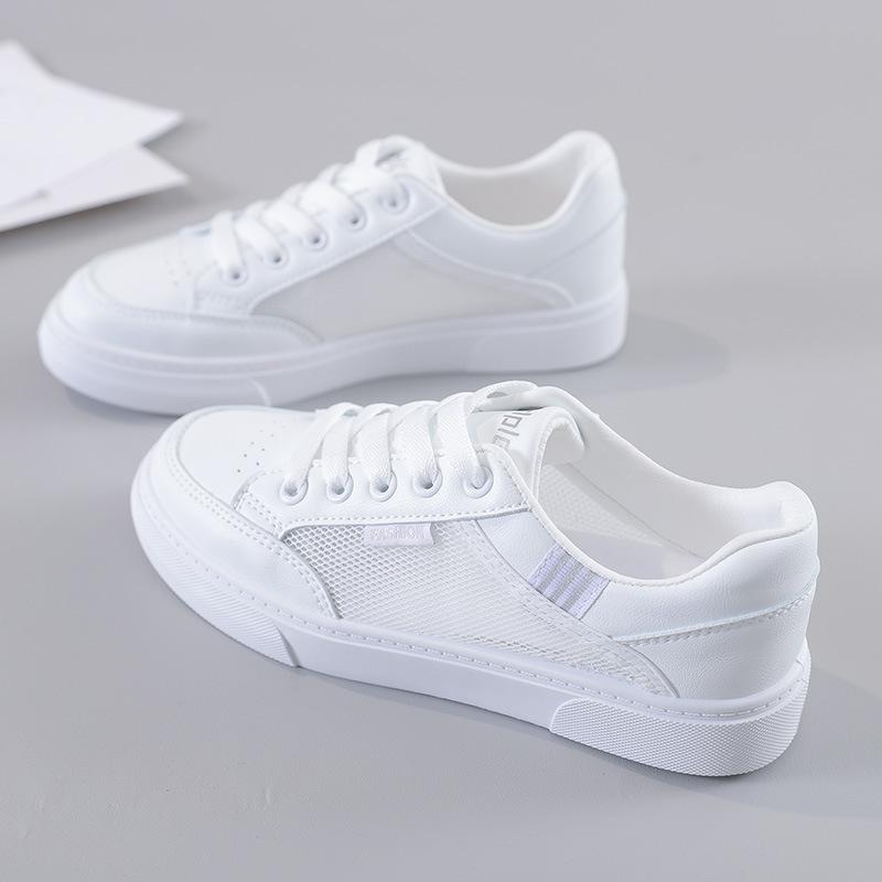 Fashion Simplified Vulcanized Shoes 2024 New Summer Mesh Breathable Board Shoes Versatile Trendy Casual Women's Shoes Zapatos De Mujer