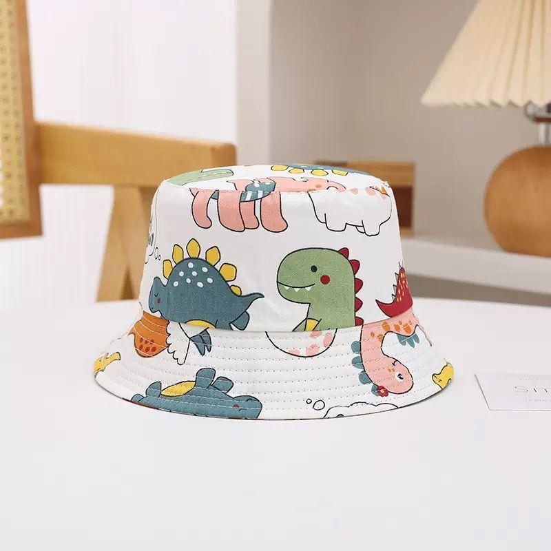 Kids Cartoon Bucket Hat Spring Summer Baby Sun Protection Cap Boys Girls UV Shield Outdoor Beach Fishing Hat