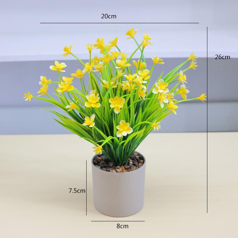 Artificial Orchid Potted Plant Decor Indoor Tabletop Home Office Living Room Modern Minimalist Plastic Mini Bonsai