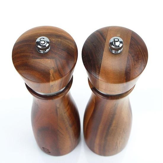 Деревянная солонка и перечница, регулируемая, простое управление, ароматная мельница для специй, мельница с регулируемым помолом для орехов, подарки на день рождения