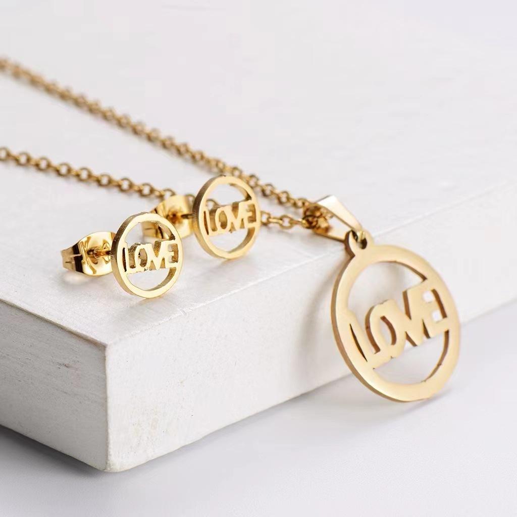 Ожерелье Женский стиль Ключица Цепочка Темперамент Серьги Подвеска Гальванопокрытие Южная Америка Африка