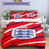 England Football Crest Printed Pattern Duvet Cover Set – includes 1 duvet cover and 2 matching pillowcases Bedroom decor Christmas gifts