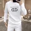Мужская 3D-футболка с длинным рукавом и круглым вырезом - Модная европейская осенняя мода