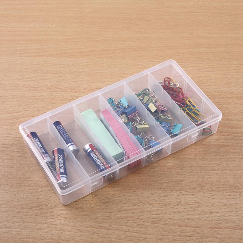 6 Сетчатая Пластиковая Коробка для Хранения с Отделениями Практичный Ящик для Инструментов Прозрачные PP Коробки Кейс для Бисера и Ювелирных Изделий Органайзер-Контейнер для Дисплея