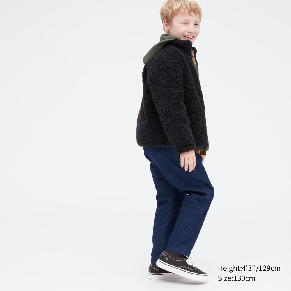 Uniqlo ДЕТСКИЕ эластичные теплые брюки Baker из джинсовой ткани 
