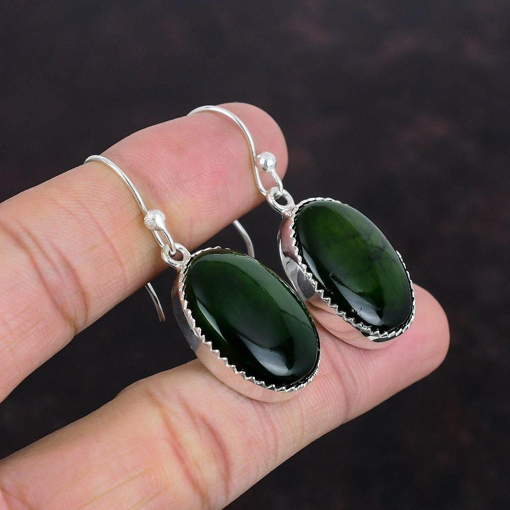 Серьги из зеленого огненного лабрадорита, настоящие драгоценные камни, серьги из стерлингового серебра 925 пробы, серьги ручной работы, подарки для нее, настоящие ювелирные изделия из лабрадорита