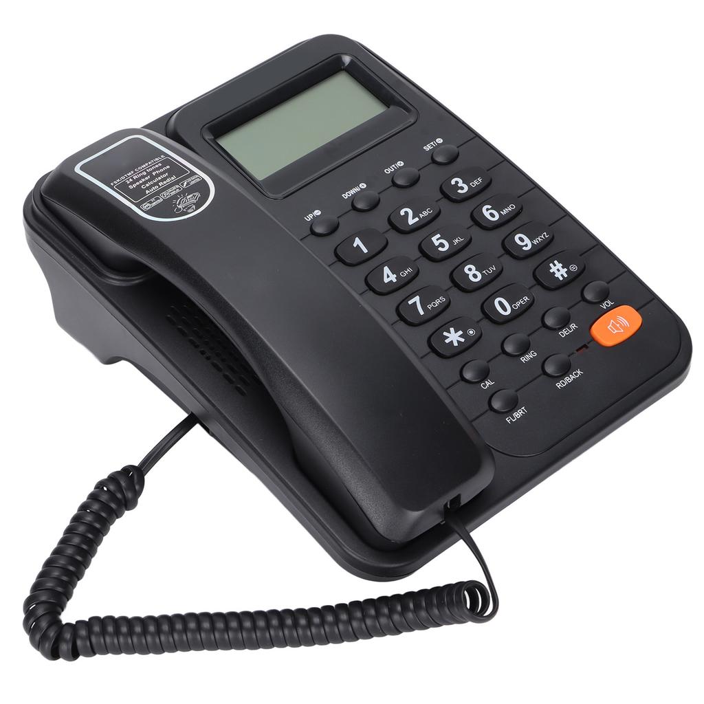 KXT2029CID Corded Phone Wired Landline Phone with Answering System LCD Display for Home Hotel Office(Black )