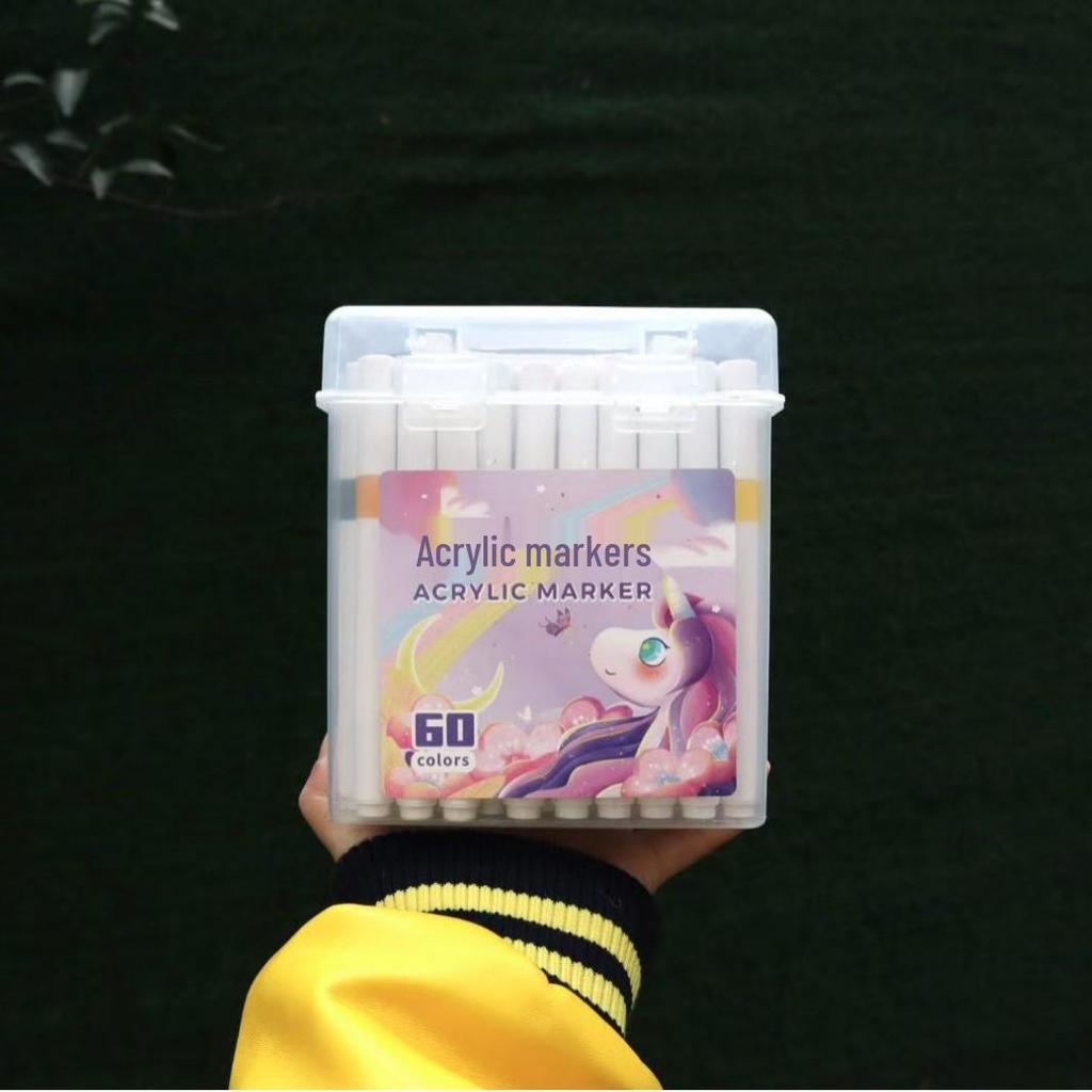 Акриловый маркер - Смываемый, Не растекающийся, Быстросохнущий, Наслаиваемый, Водостойкий маркер для искусства и школы.