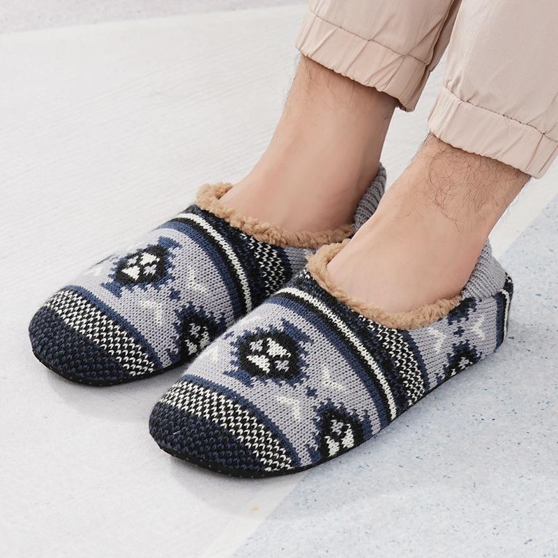 Men Autumn Winter Home Glued Anti Slip Socks Floor Socks Indoor Soft Bottom Anti Slip Warm
