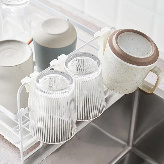 6Pcs Cup Drying Hooks Storage Racks Simple Installation Easy To Use Space Saving Glass Bottle Drying Rack Hooks