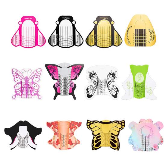 Yousheng 100Pcs Professional Long Nail Forms Acrylic Nail Paper Forms Easy To Use Thick Nail Extension Forms Manicure Tools