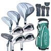 [LeftWomen's] Набор из 8 клюшек для гольфа Afecto (1W4W7U7I9IPWSWПиттер) L-образный вал, цвет в наличии, стойка HS с сумкой-кадди, набор для начинающих, прямые продажи от производителя