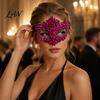Elegant Costume Party Mask Gothic Cat Eye Masquerade Mask, Rhinestone Vintage Half Face, Sexy Shining Venetian Style Halloween Costume, Glitter