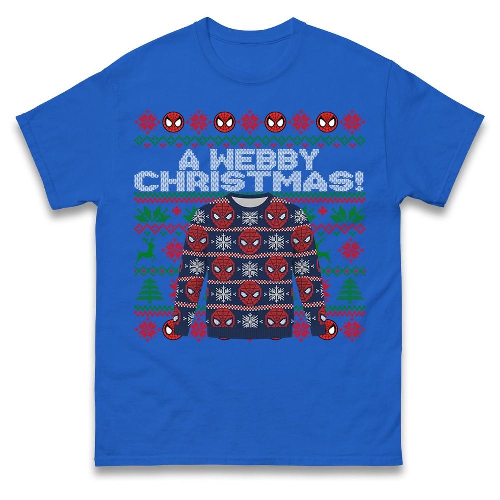 Spiderunisex Christmas T Shirt Funny A Webby Christmas Tee Spidey Xmas Shirt