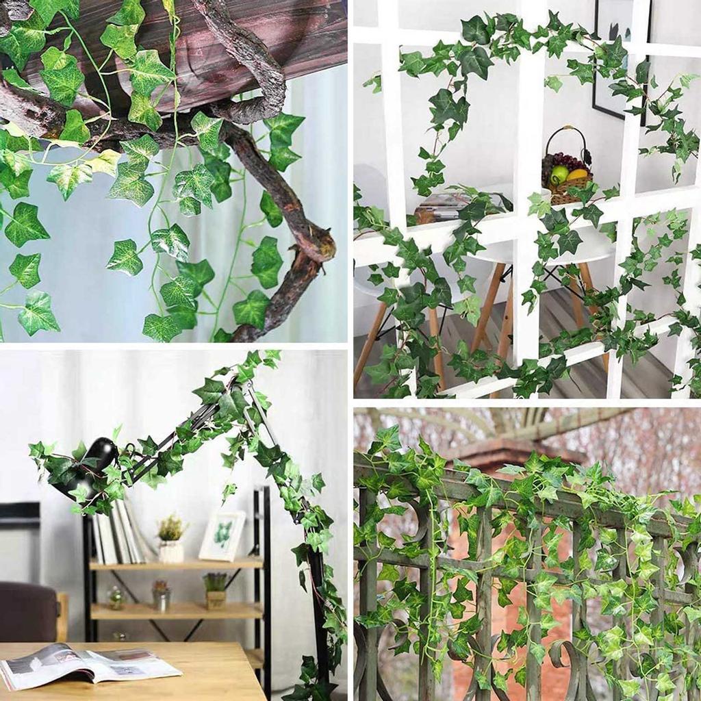 24 Strands 86 FT Artificial Lvy Leaf Vine Garland Fake Foliage Hanging Plants