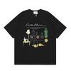Casablanca Print Loose Fit Unisex Short Sleeve T-Shirt Streetwear Casual Cotton Tee