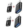2PCS USB 3.0 To Type C OTG Charger Adapter Connector Type-C to USB Male To Type-c Adapt Converter for PC MacBook Car USB ipad 3