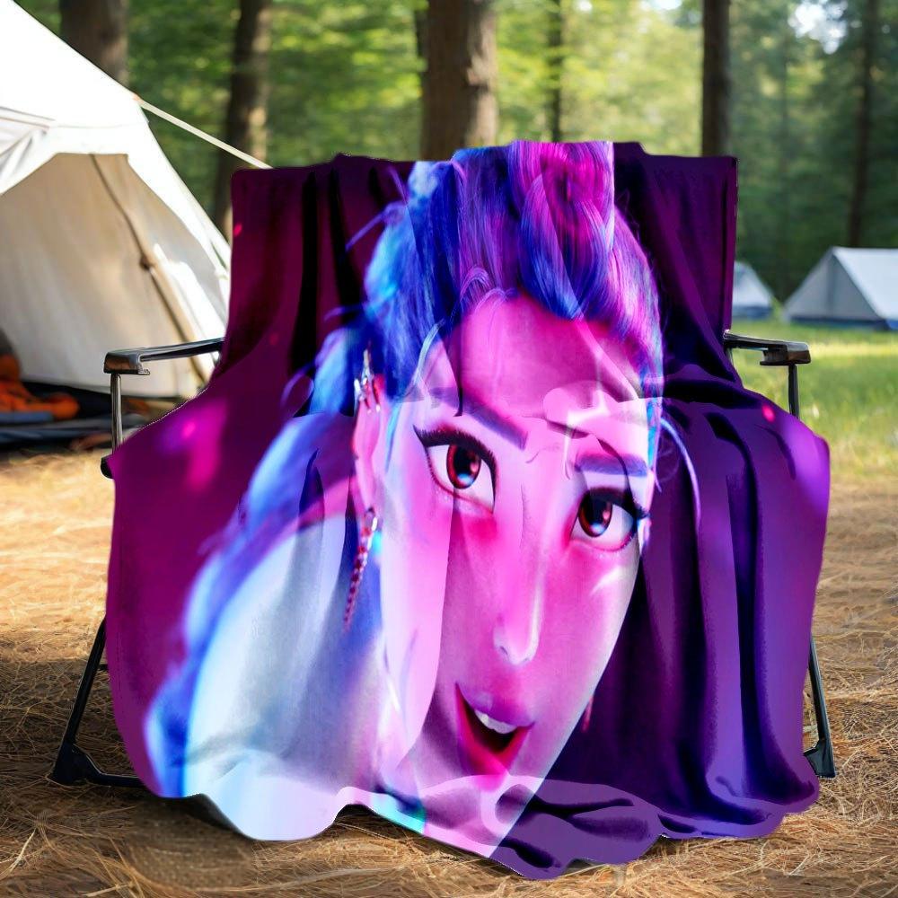 Neon Lights Fantasy Hair Accessory SetBlanket Lightweight Flannel Throw Blanket for Sofa, Bed, Travel, Camping, Livingroom, Office, Couch, C