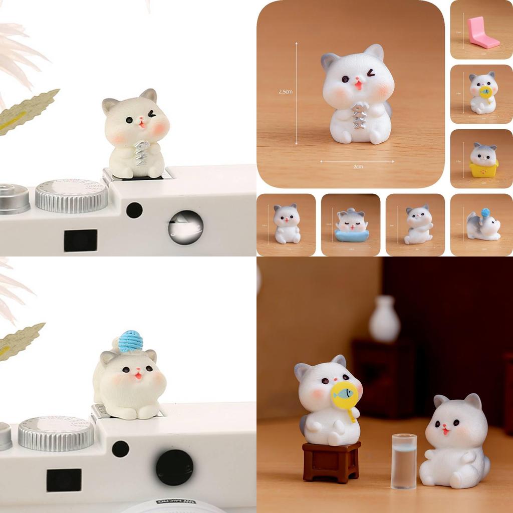 Очаровательные фигурки кошек из смолы для DIY проектов и украшения сада
