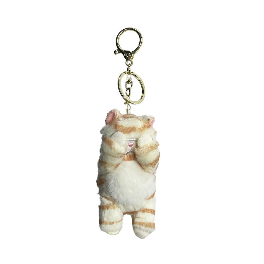 Cute Animal Plush Keyring With Short Pile Polyester For Children Gifts
