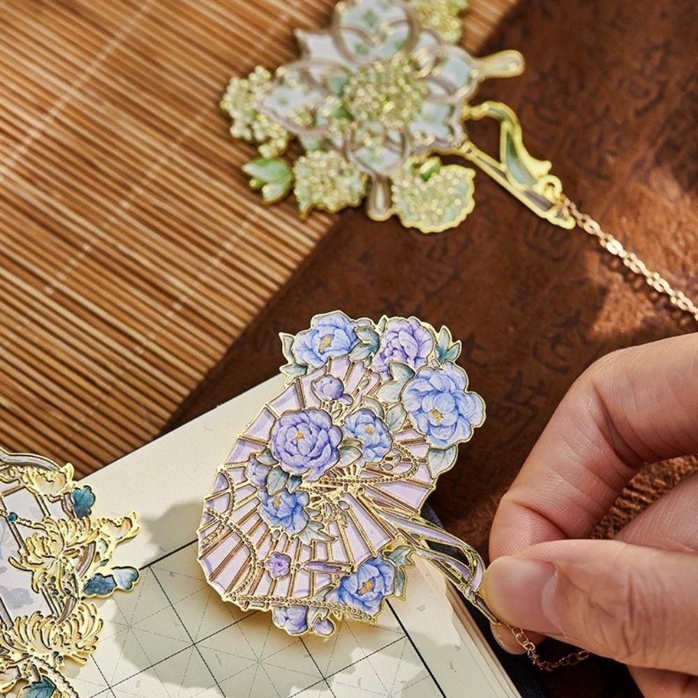 Metal Hollow Hollow Bookmark With Tassel Floral Bookmark Book Tab Metal Bookmark Book Lover Gifts