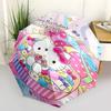 1pc Hello Kitty Birthday Gift Basket with Flowers - Automatic Opening Umbrella, Portable Folding Design, 8-Rib Iron Frame Outdoor Umbrella, Festival G