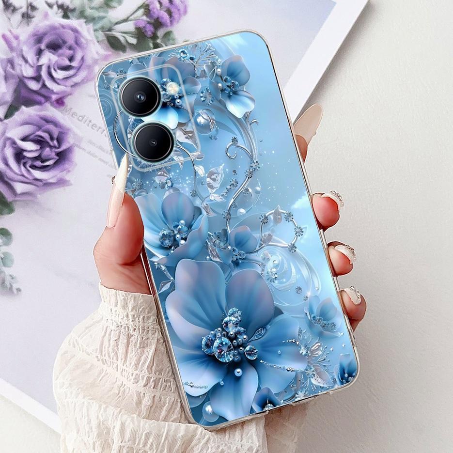 Чехол для Realme C33 2023 RMX3627 Цветы Расписной Чехол Мягкий Силиконовый Чехол Для Realme C31 C 33 RealmeC31 RealmeC33 Корпус