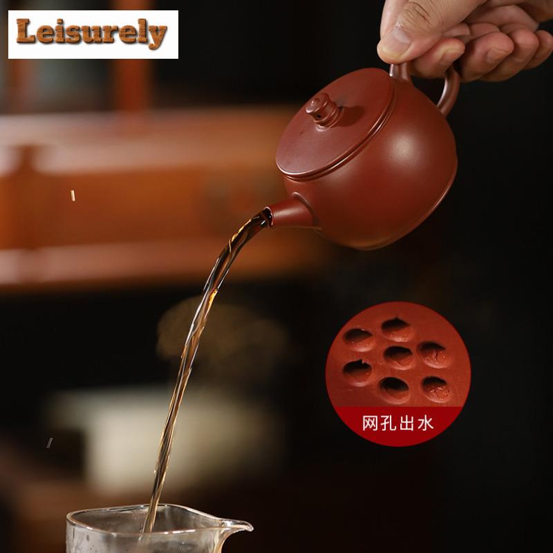 190 мл чайник ручной работы из фиолетовой глины Исин, ручной работы, колокольчик и барабан, чайник из сырой руды Чжу, чайный сервиз Zisha, принадлежности для питья, подарок