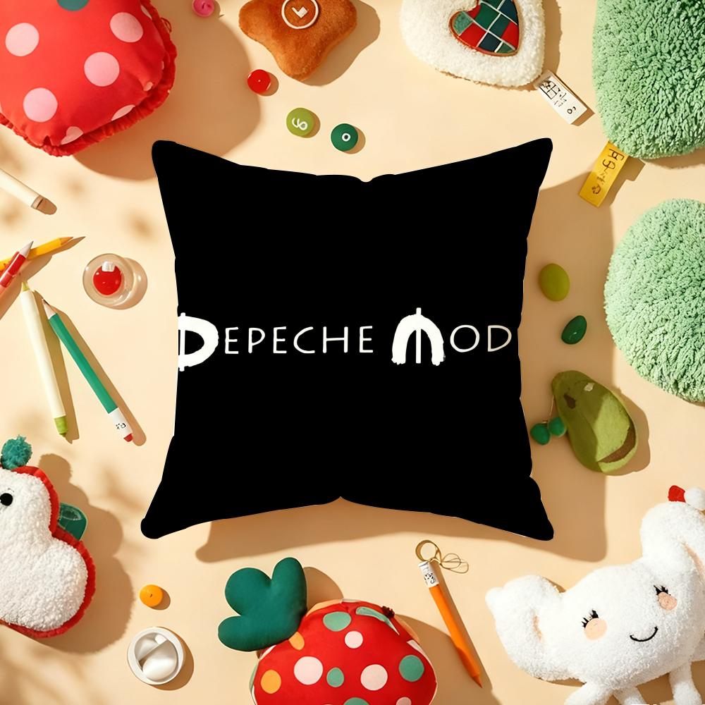 Подушка с изображением группы D-Depeche Mode Плюшевая ткань Мягкая Двусторонняя печать Диванная Теплая Зимняя Подарок для дома Наволочка