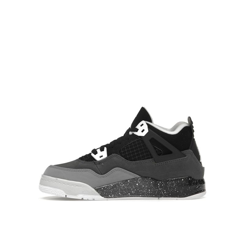 Кроссовки Air Jordan 4 Retro PS Fear 2024 Kids черные белые антрацитовые FV4537-002