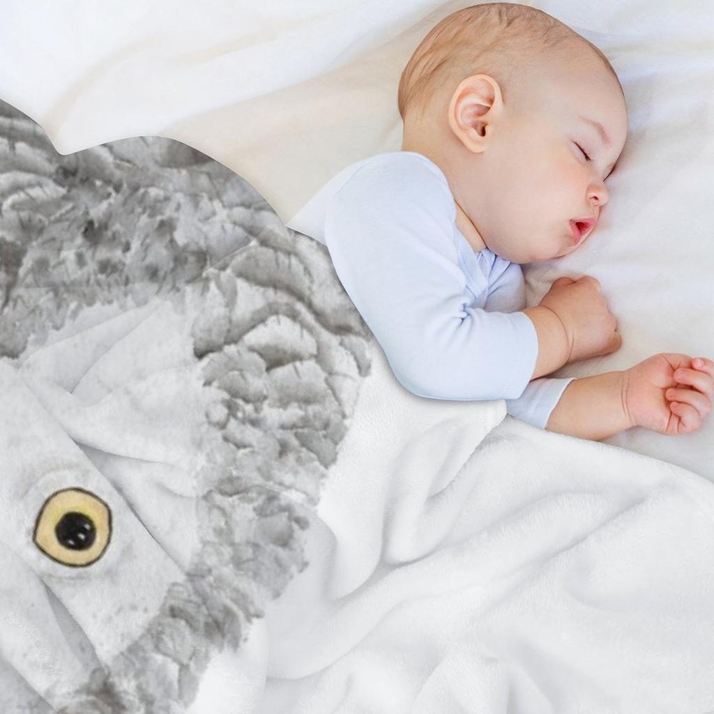 African gray and pink cockatoo in watercolor Throw Blanket Thins Summer Beddings Furrys Single Blankets