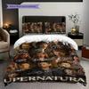 Supernatural Legacy Seasons Mystery Magic Three-piece set (1 * duvet cover + 2 * pillowcase, without core) 2D Flat Christmas birthday gift