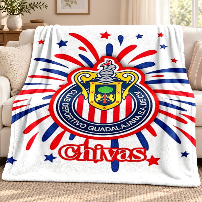 Deportivo guadalajara blanket Flannel Blanket Soft Cozy Plush Throw for Sofa Bed Lightweight Home Decoration Outdoor camping
