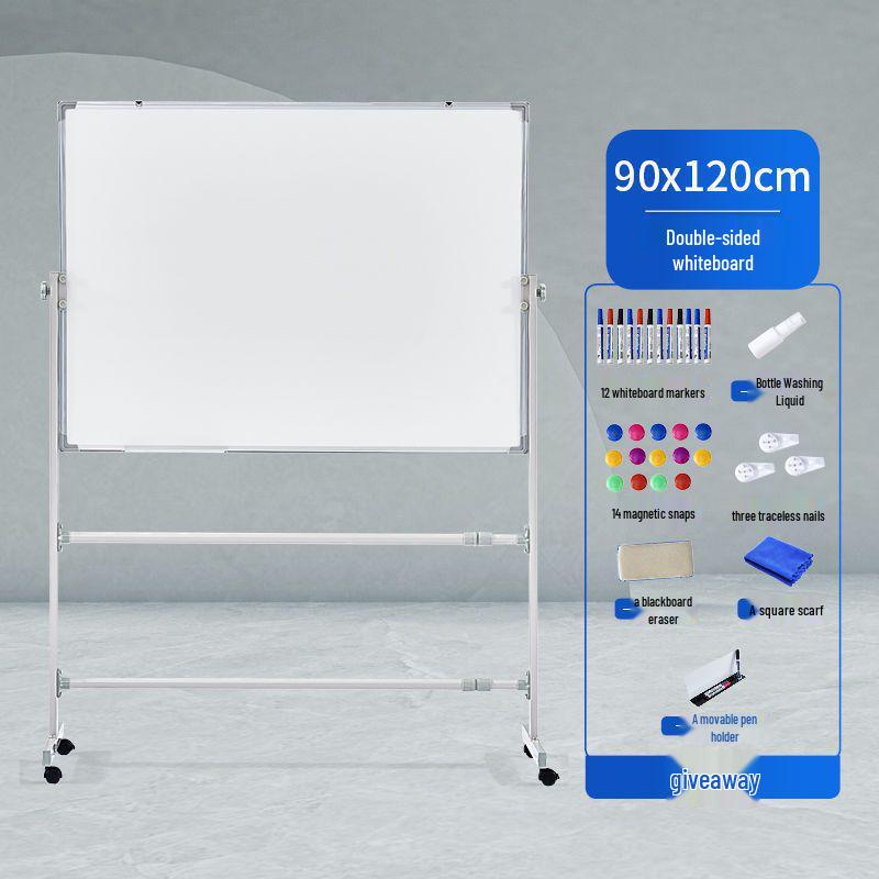 Magnetic Double-Sided Blackboard & Whiteboard Stand for Home, Office & Classroom.