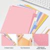 SUNEE 8 Tab Binder Dividers,Plastic Dividers for 3 Ring Binder,3 Ring Binder Dividers with Tabs for School Office Home Supplies,Pastel Color, 2 Set