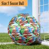 Curious George And Elephant Adventure Size 5 Soccer Ball,Indoor/Outdoor Suitable for Training Matches Tournaments Practice Games Perfect Gift for Fan