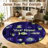 Gorillaz Personalized Round Rug Support Custom Name, Soft Home Decor Mat