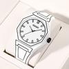 Trend Line Watch Comic Student Two Dimensional Quartz Watch Art Design Personality Watch Trend Watch