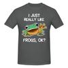 Piece Funny Frogs Novelty Graphic  Cotton TShirt I Just Really Like Tees Tops For Unisex