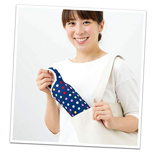 Tone Bottle Cover, Neoprene, Navy Dots, 500ml, TC-01