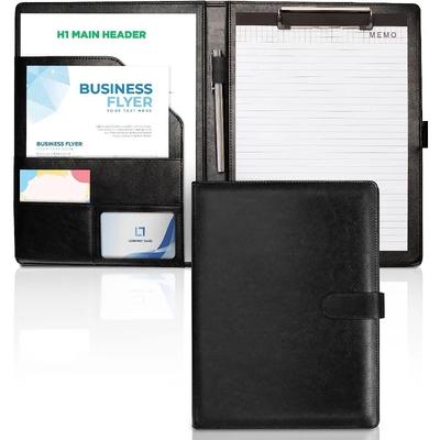 Кожаная папка-планшет формата А4 Padfolio, папка-регистратор для деловых резюме, органайзер для документов на собеседовании и конференциях