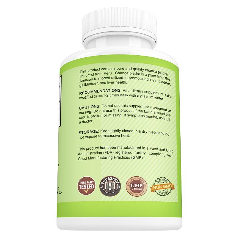 Tecepec Peruvian Chanca Piedra Capsules, Stone Breaker, 1600mg, Phyllanthus Niruri, 120 Caps