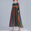 2023 Summer Plus Size Striped Short Sleeve Dress
