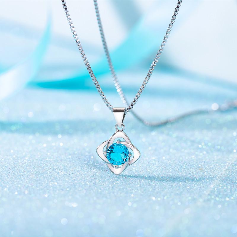 Sace Gems Женское ожерелье, кулон, медный сплав, циркон, модный подарок